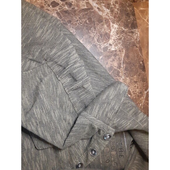 Rock & Republic The Iconic Polo Shirt XL Men's Green Space Dye Slim Fit Pockets - Picture 12 of 16